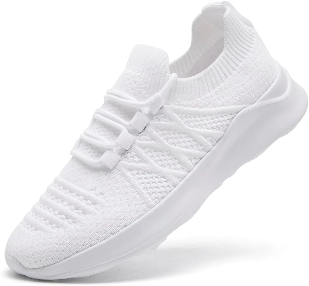 Womens Lightweight Road Running Shoes Slip On Walking Sneakers Suitable for Outdoor Sports Gym and Daily Wear All Day with Breathable Upper and Elastic Sole