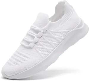 Womens Lightweight Road Running Shoes Slip On Walking Sneakers Suitable for Outdoor Sports Gym and Daily Wear All Day with Breathable Upper and Elastic Sole