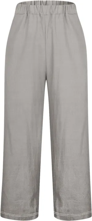 Womens Linen Summer Pants Casual Cotton and Linen Long Pants Linen Pants for Women Petite Short