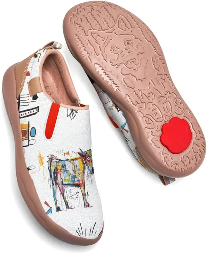 Women's Loafers Shoes Travel Casual Cartoon Animals Art Painted Slip On Lightweight Comfort Ladies Fashion Sneakers
