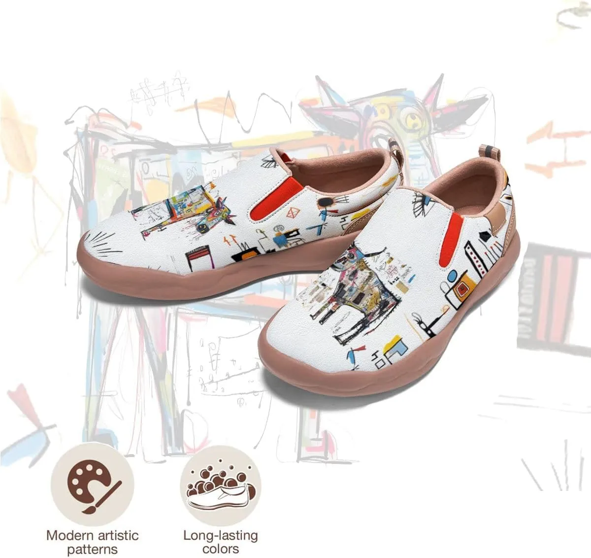 Women's Loafers Shoes Travel Casual Cartoon Animals Art Painted Slip On Lightweight Comfort Ladies Fashion Sneakers