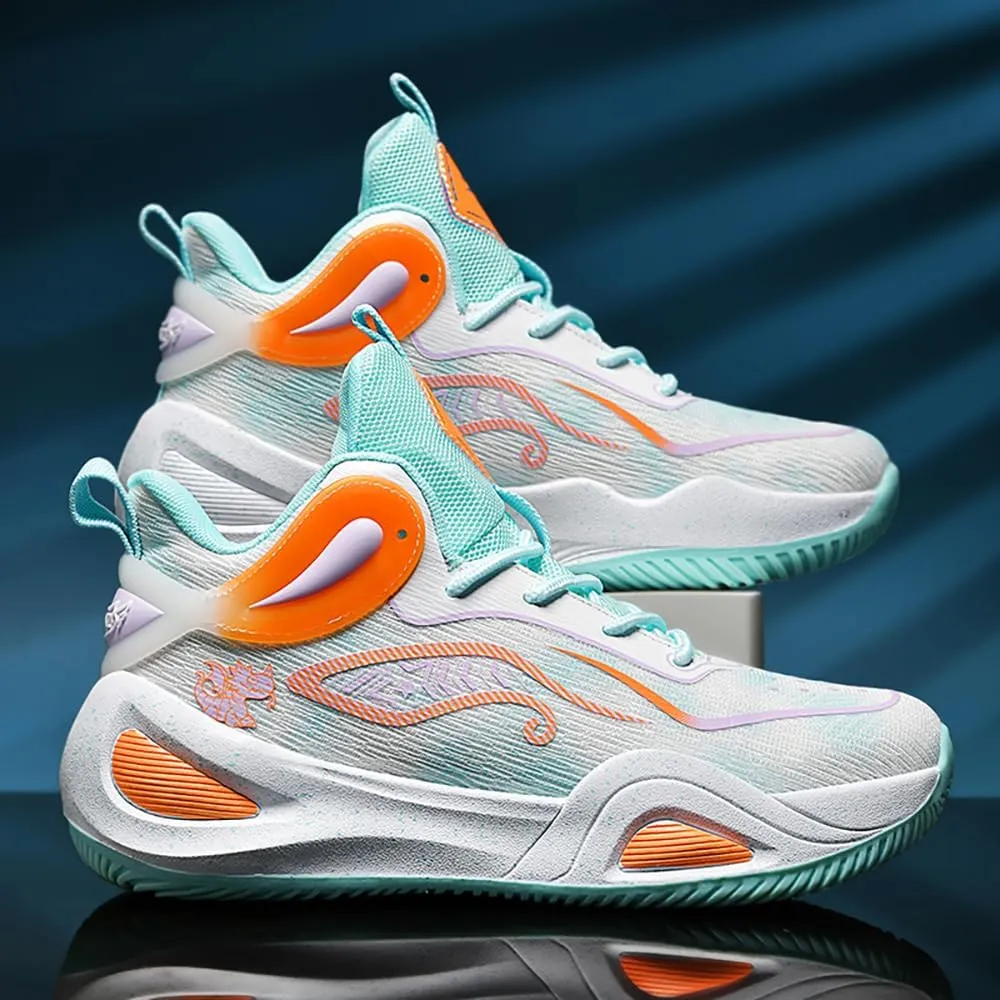 Womens Mens Basketball Shoes High Top Fashion Volleyball Sneakers Breathable Lace Up Non Slip Sport Outdoor Shoe for Unisex
