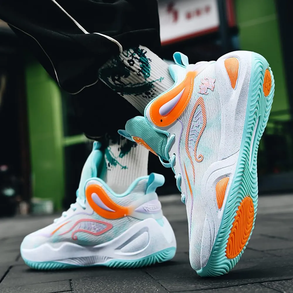 Womens Mens Basketball Shoes High Top Fashion Volleyball Sneakers Breathable Lace Up Non Slip Sport Outdoor Shoe for Unisex