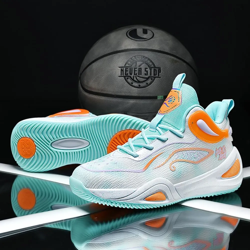 Womens Mens Basketball Shoes High Top Fashion Volleyball Sneakers Breathable Lace Up Non Slip Sport Outdoor Shoe for Unisex