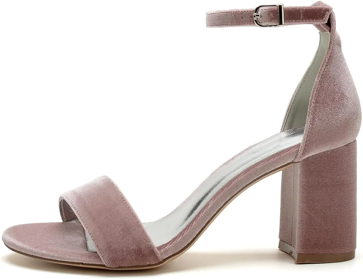 Women's Open Toe Bridal Shoes Wedding Block Wide Heels 8CM Sandals Pump Evening Formal Party Guests Ankle Strap Buckle Comfortable