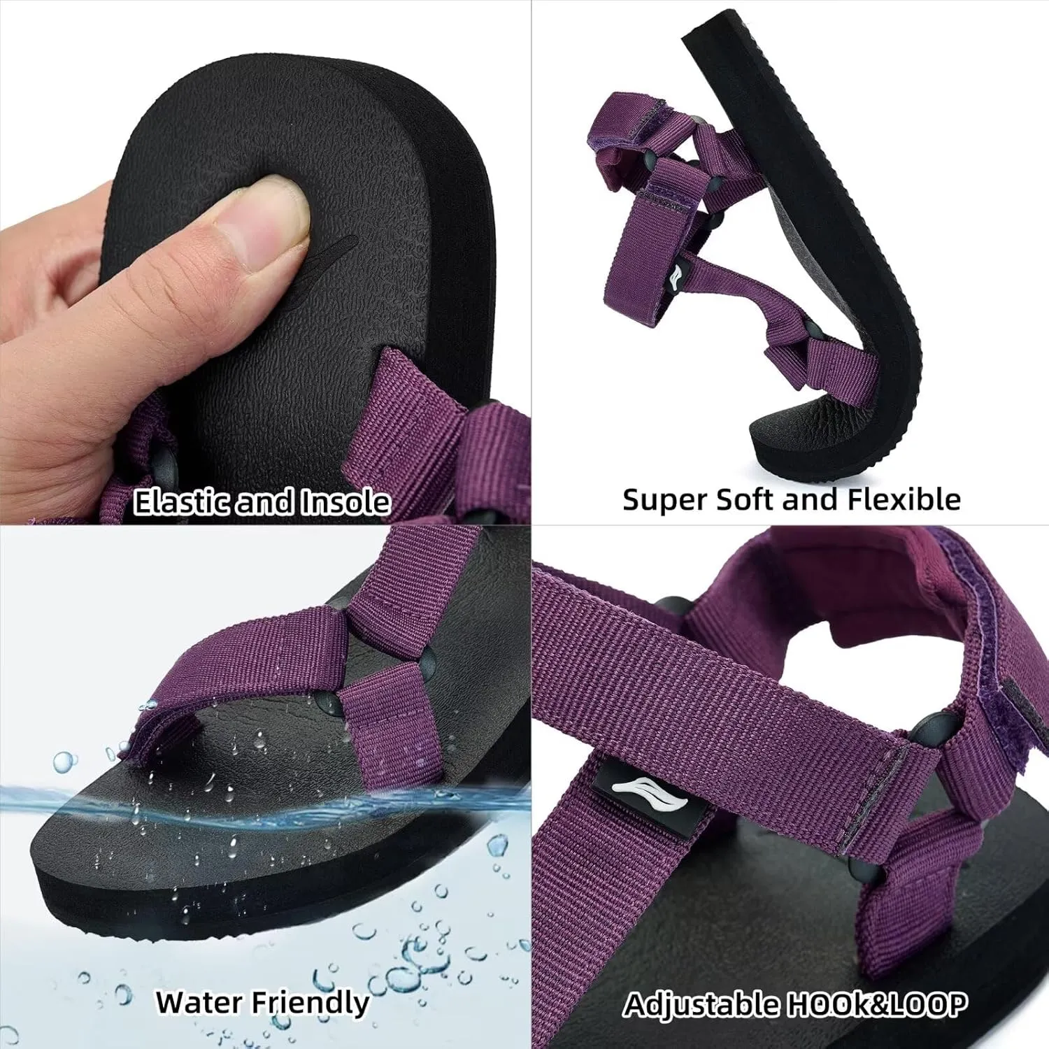 Women's Original Sport Sandals Hiking Sandals with Arch Support Yoga Mat Insole Light Weight Outdoor Water Shoes