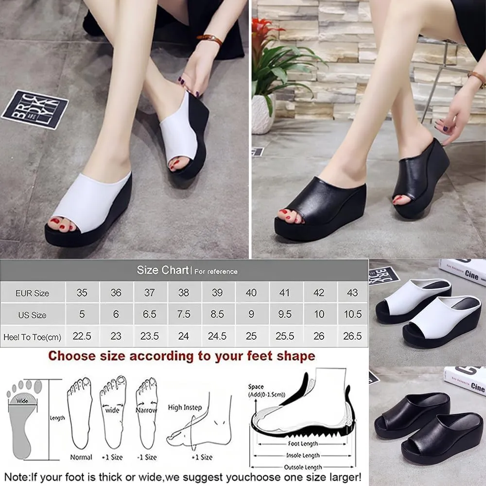 Women's Orthopedic Sandals Arch Support Slip-On Lightweight Breathable Summer Sandals With High Heels Non-Slip Soles Comfortable Walking Shoes