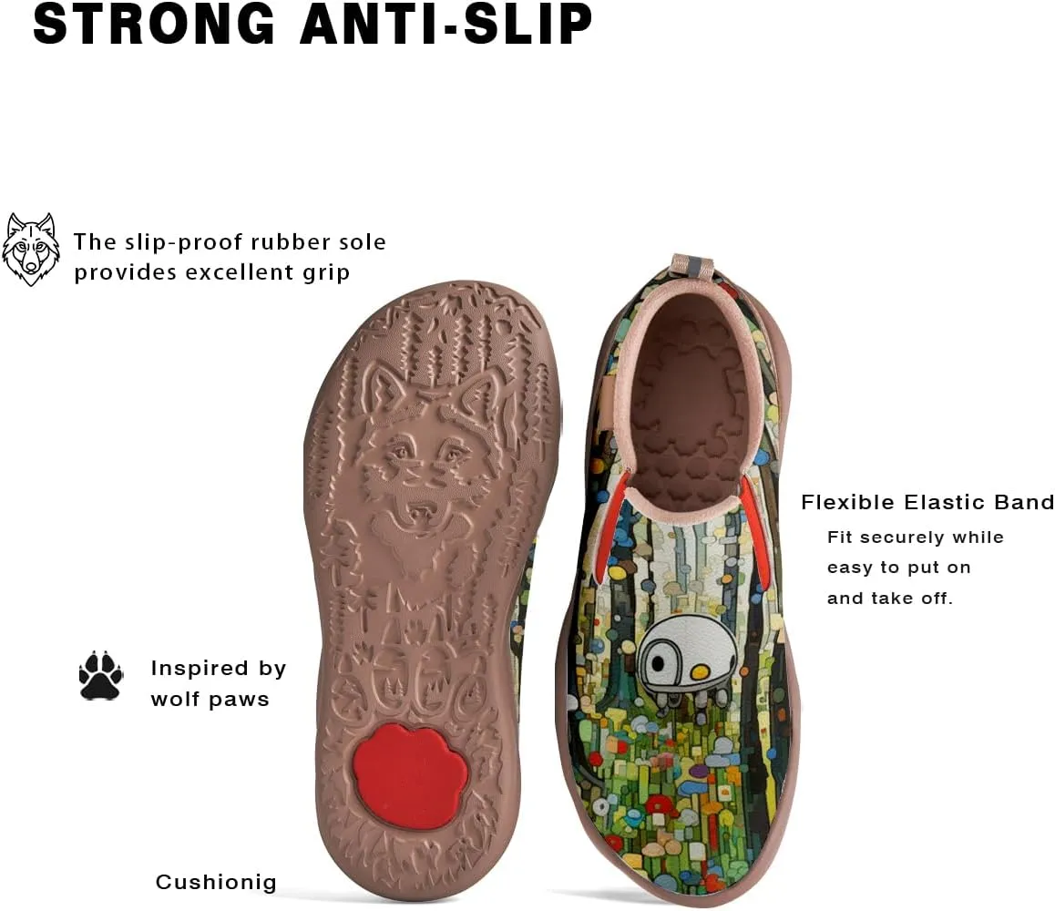 Women's Painted Travel Loafers - Fashion Slip On Sneaker Casual Comfortable Walking Lightweight Nurse Shoes