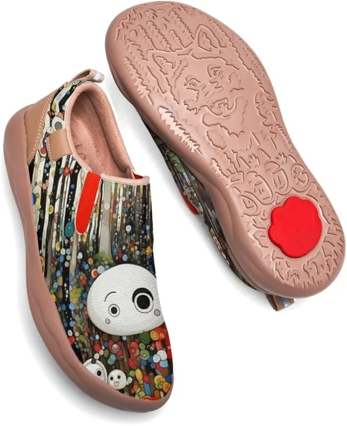 Women's Painted Travel Loafers Slip On Sneakers Casual Comfortable Walking Lightweight Nurse Shoes