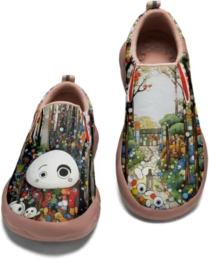 Women's Painted Travel Loafers Slip On Sneakers Casual Comfortable Walking Lightweight Nurse Shoes