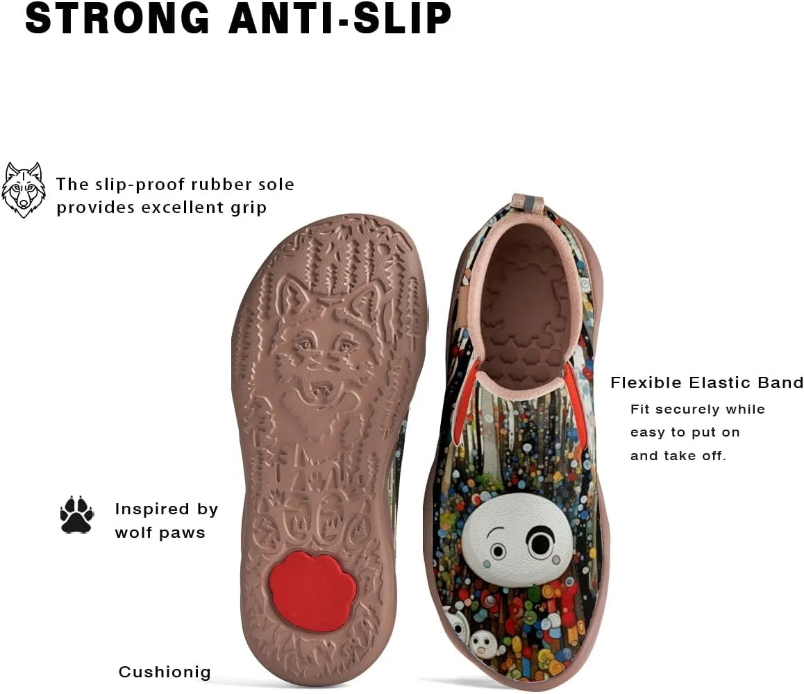 Women's Painted Travel Loafers Slip On Sneakers Casual Comfortable Walking Lightweight Nurse Shoes
