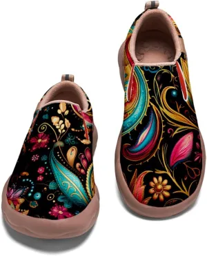 Women's Painted Travel Shoes Casual Slip On Comfortable Walking Loafers