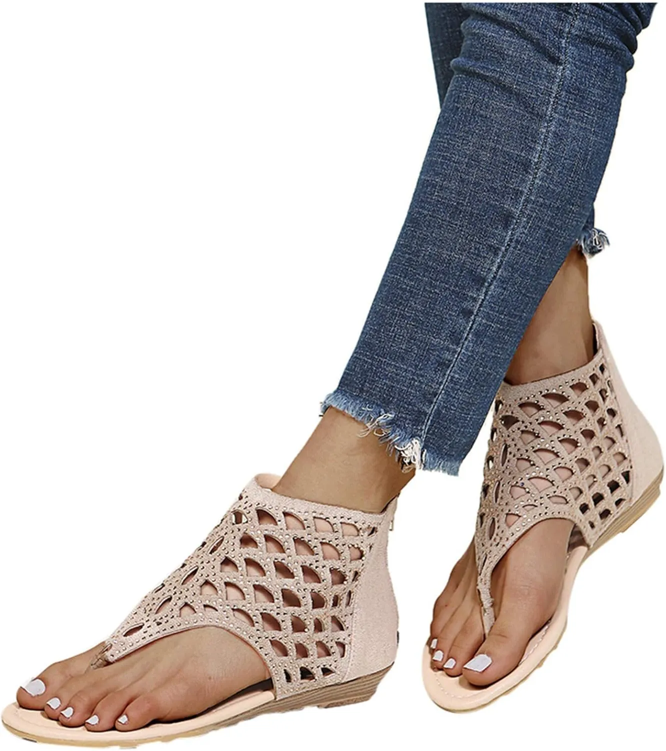 Womens Platform Wedge Sandals Dressy Summer Shoes Comfortable Ankle Strap Open Toe Boho Espadrille Slides for Casual Beach Walking Outdoor Activities Orthopedic Shoes for Women