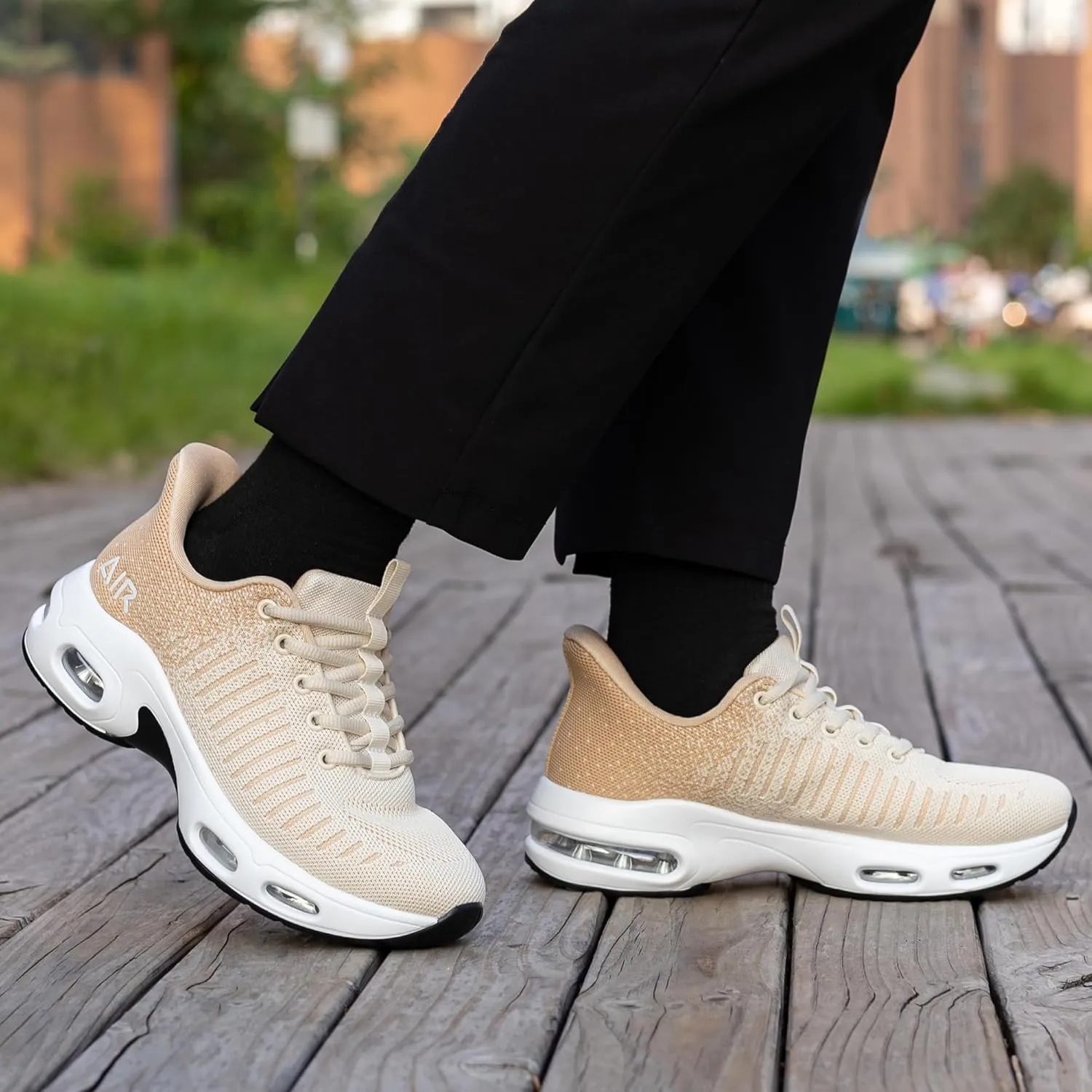 Womens Running Shoes Air Tennis Sneakers Slip On Athletic Shoes for Walking Gym Fitness
