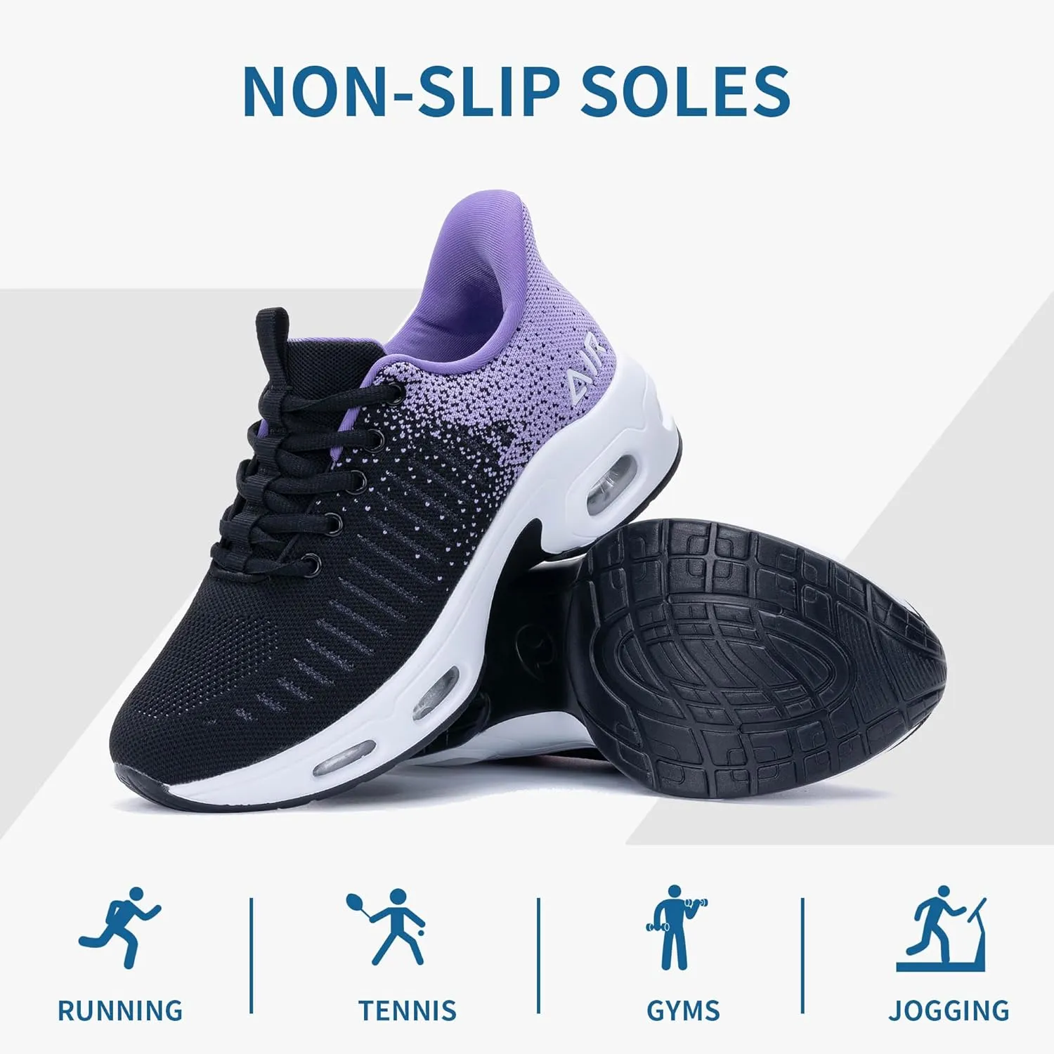 Womens Running Shoes Air Tennis Sneakers Slip On Athletic Shoes for Walking Gym Fitness