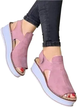 Womens Sandals 2021, Open Toe Fish Mouth Platform Sandals Ankle Strap Beach Shoes Summer Beach Travel Shoes