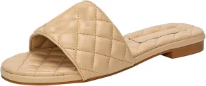 Women's Sandals Summer Fashion Flat Sandals Comfort Slip On Leather Sandals
