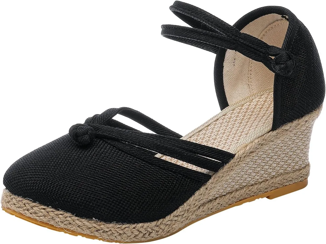 Womens Shoes Dressy Casual Fall Winter Wedge Shoes For Women 1 1/2 Inch Heel Closed Toe Wide Width Low Heel Sandal
