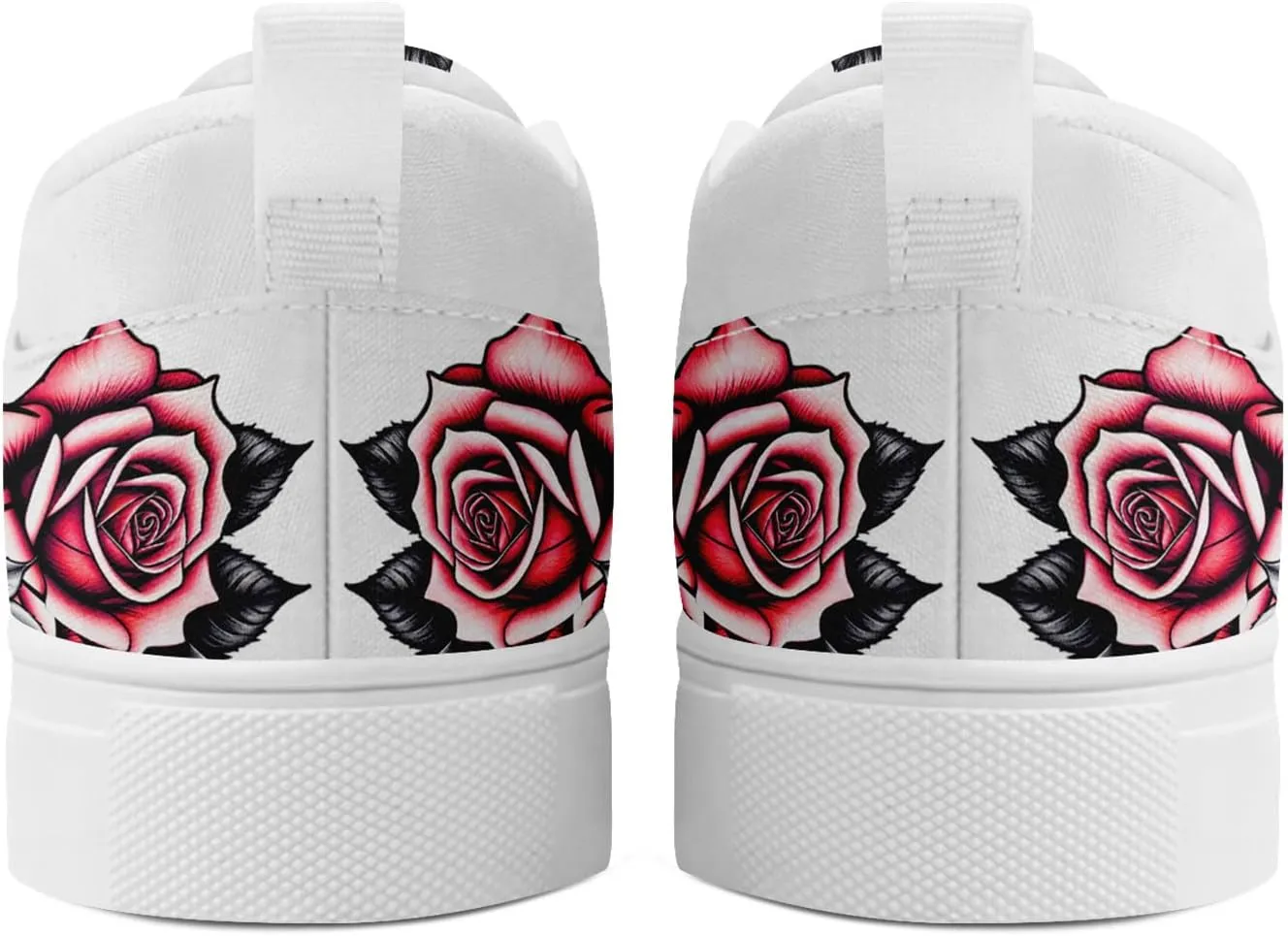 Women's Slip-on Canvas Shoes – Floral Skull Casual Loafers Trendy Comfortable Walking Skate Sneakers for Men