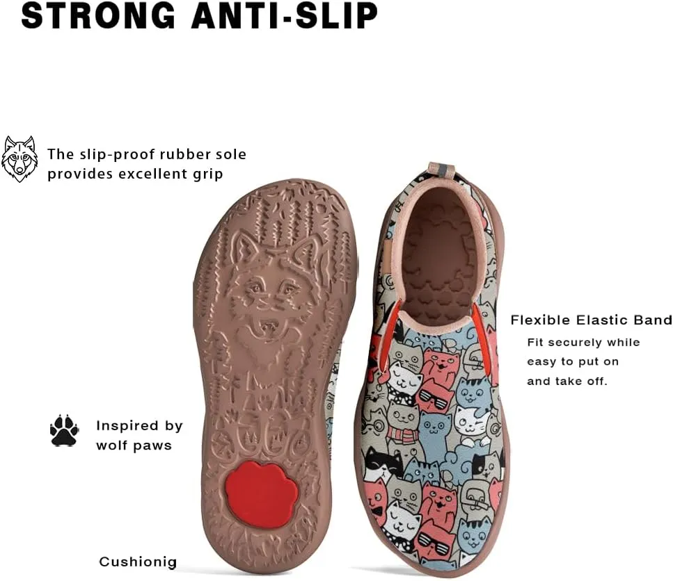 Women's Slip On Sneakers Casual Loafers Art Painted Comfort Soft Walking Shoes