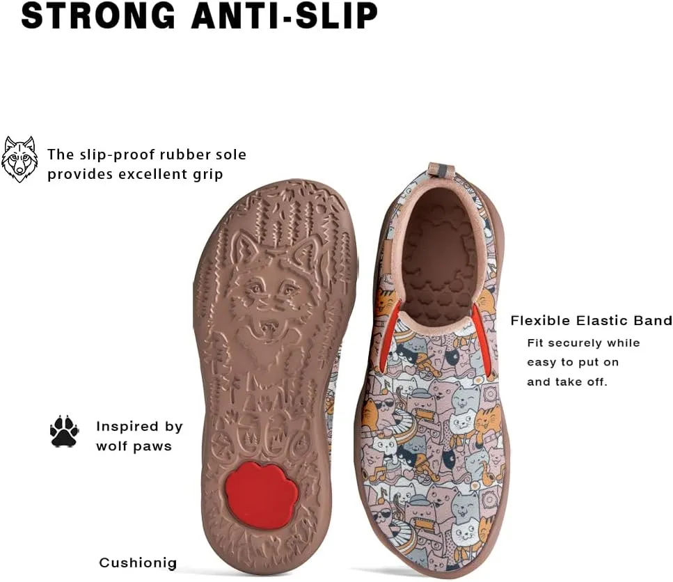 Women's Slip On Sneakers Casual Loafers Art Painted Comfort Soft Walking Shoes