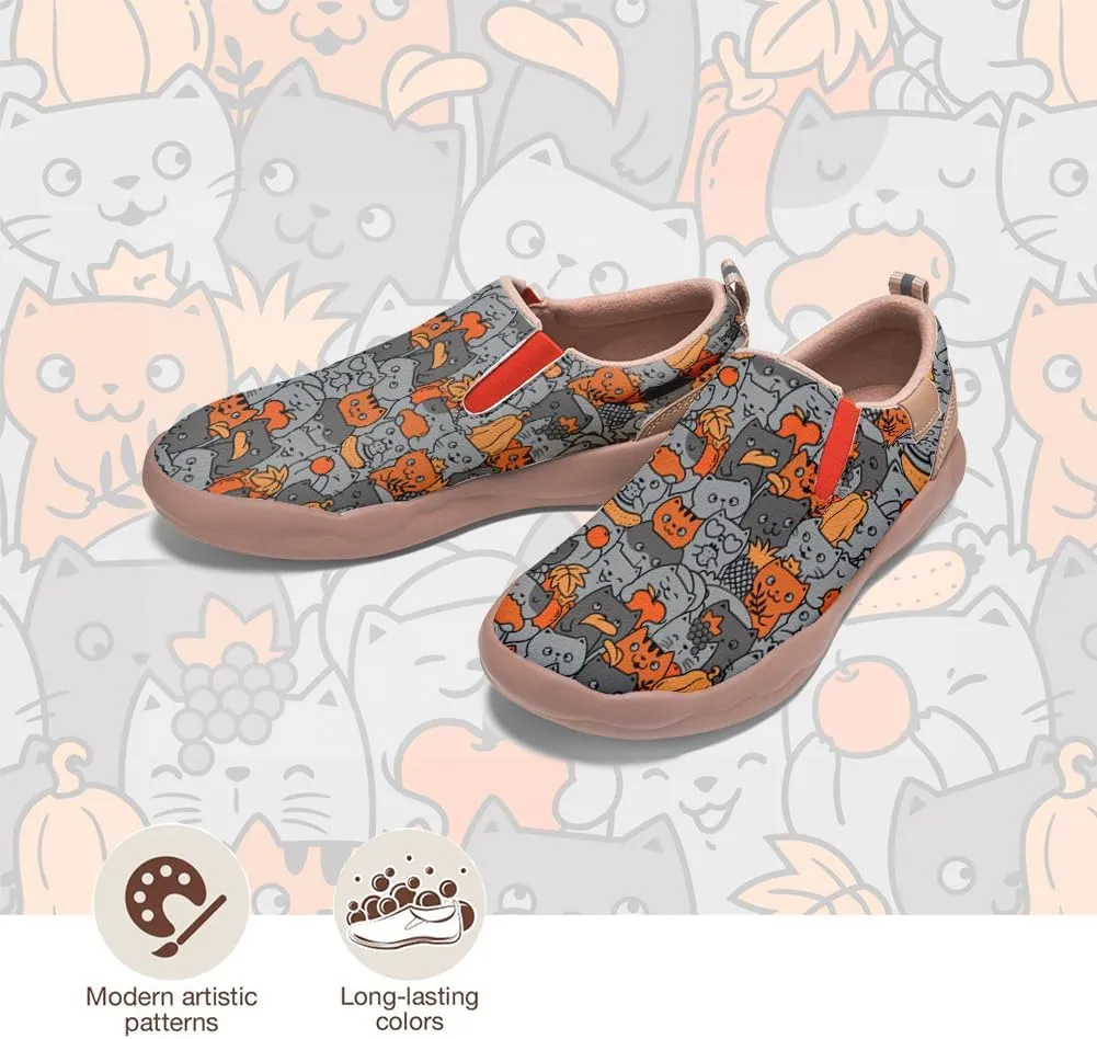 Women's Slip On Sneakers Casual Loafers Art Painted Comfort Soft Walking Shoes