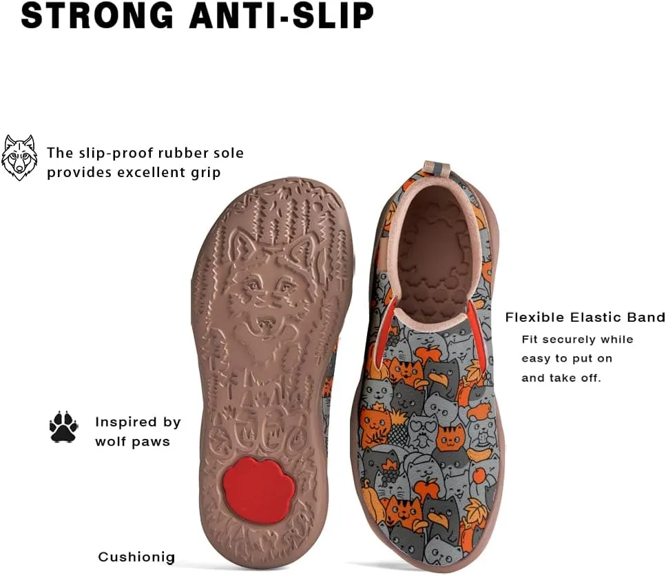 Women's Slip On Sneakers Casual Loafers Art Painted Comfort Soft Walking Shoes
