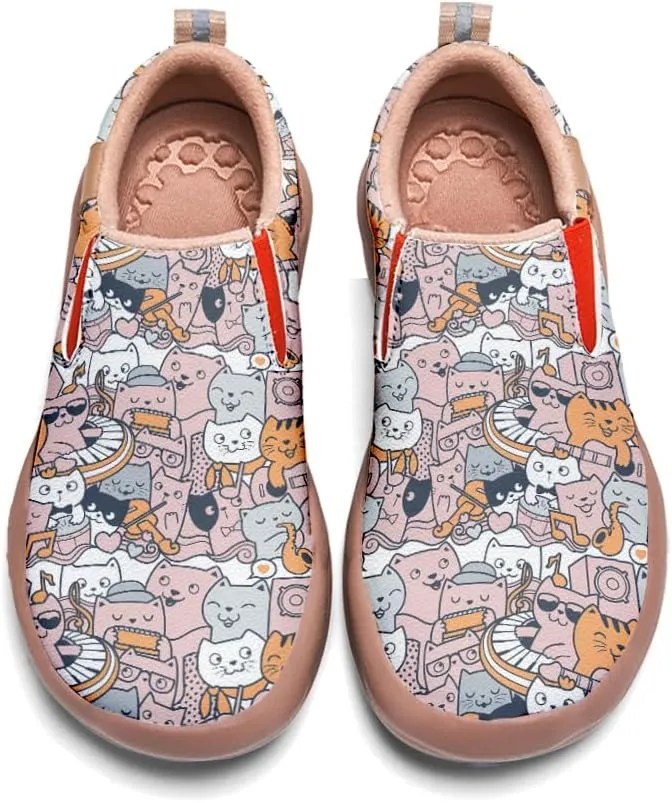 Women's Slip On Sneakers Casual Loafers Art Painted Comfort Soft Walking Shoes