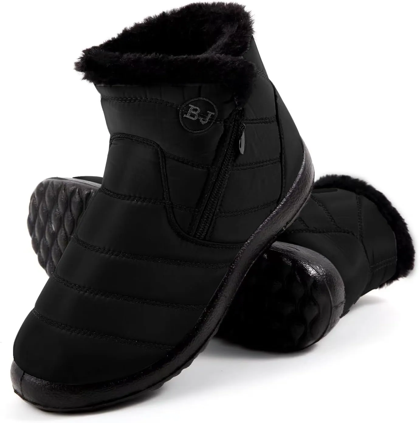 Women's Snow Boots Warm Ankle Booties Waterproof Comfortable Slip on Outdoor Fur Lined Winter Shoes