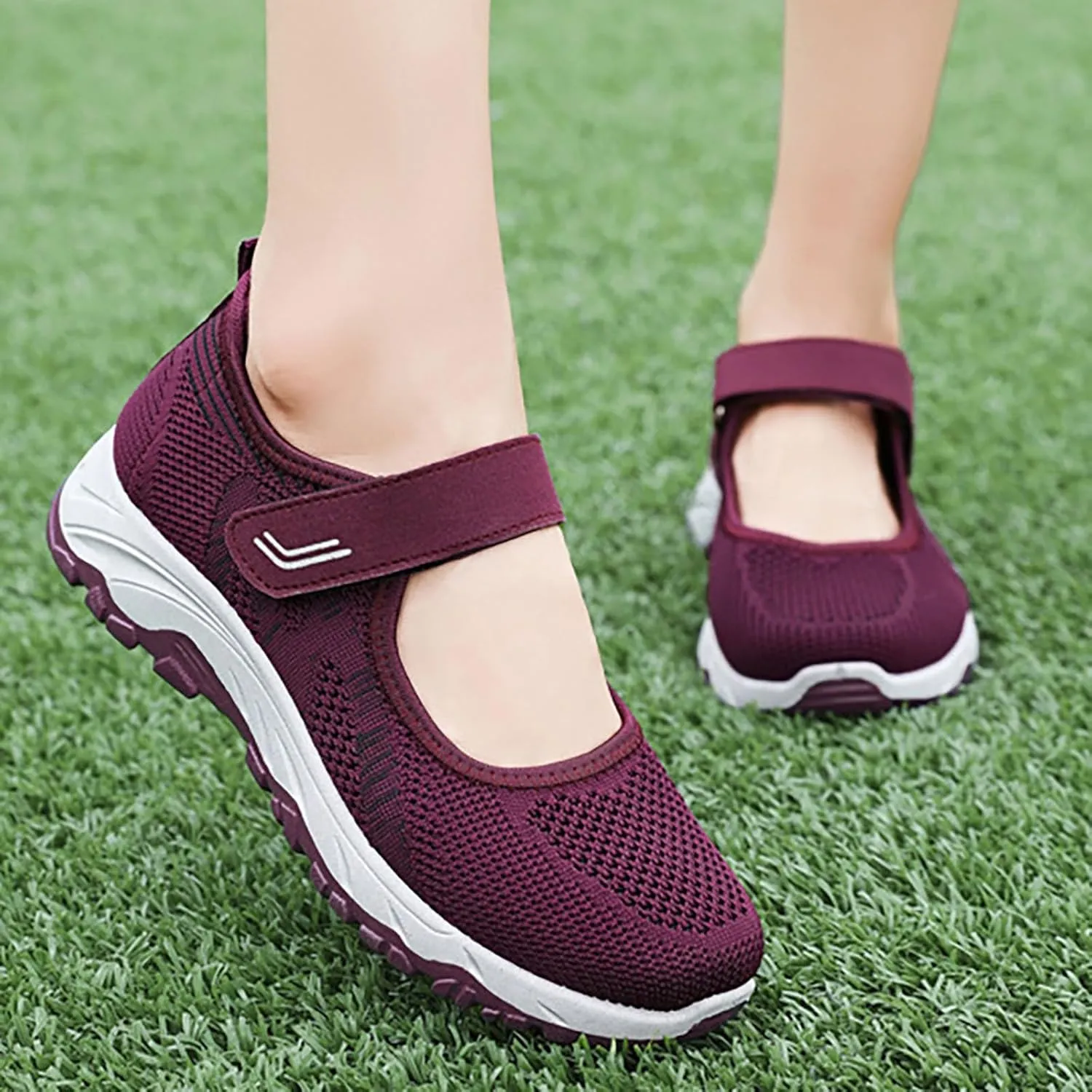 Womens Soft Orthopedic Slip-On Walking Shoes Mules for Women 2025 Fashion Woven Summer Slip on Breathable Casual Loafers Closed Toe Shoe with Arch-Support