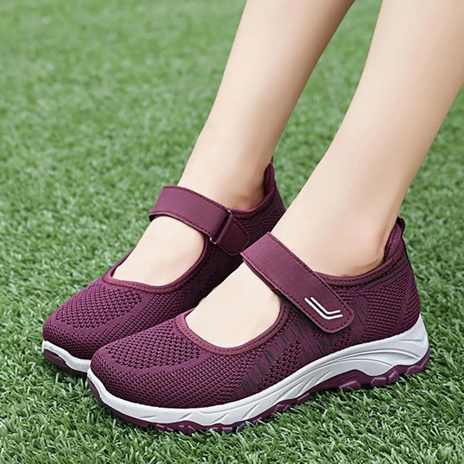 Womens Soft Orthopedic Slip-On Walking Shoes Mules for Women 2025 Fashion Woven Summer Slip on Breathable Casual Loafers Closed Toe Shoe with Arch-Support