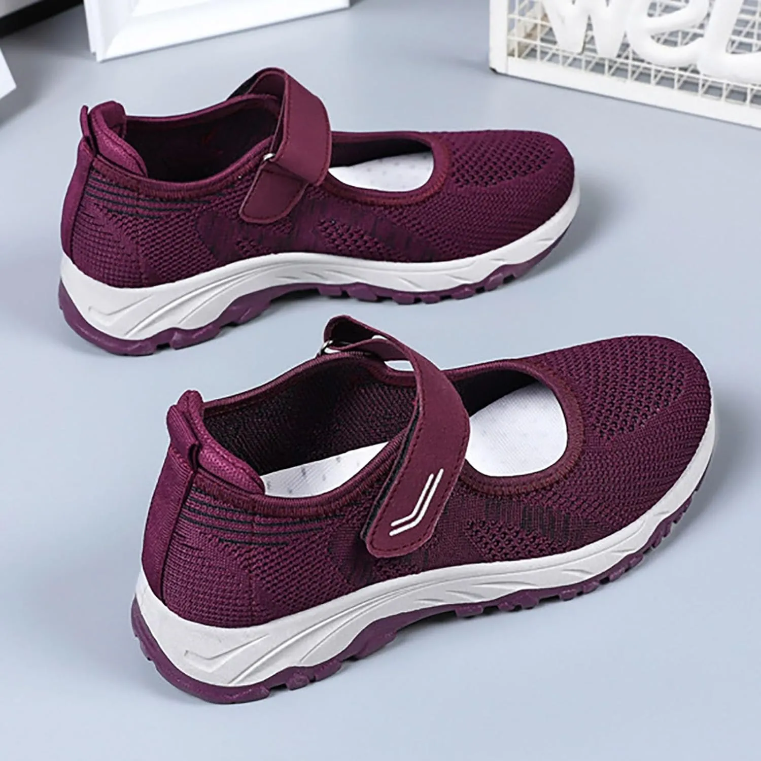 Womens Soft Orthopedic Slip-On Walking Shoes Mules for Women 2025 Fashion Woven Summer Slip on Breathable Casual Loafers Closed Toe Shoe with Arch-Support