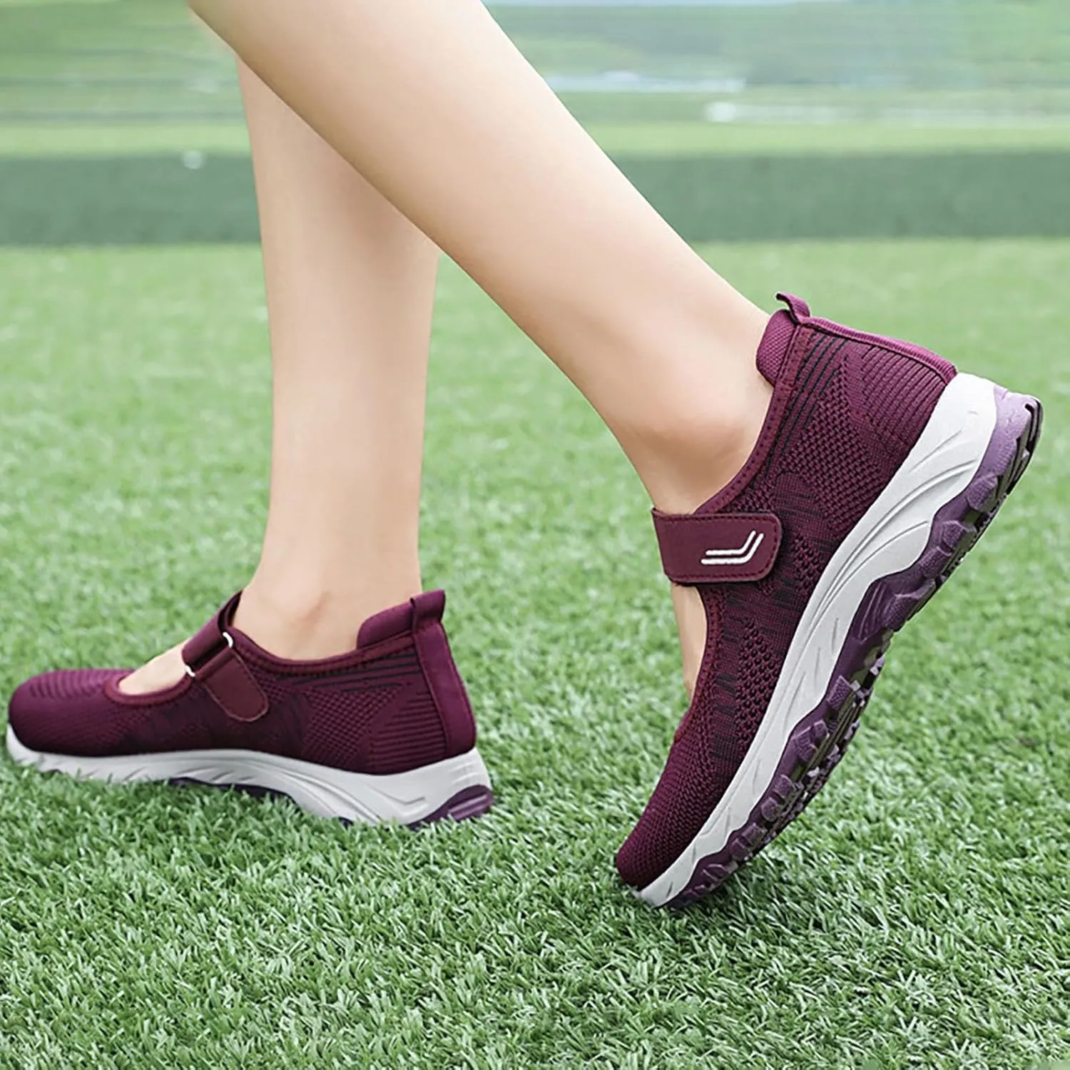 Womens Soft Orthopedic Slip-On Walking Shoes Mules for Women 2025 Fashion Woven Summer Slip on Breathable Casual Loafers Closed Toe Shoe with Arch-Support