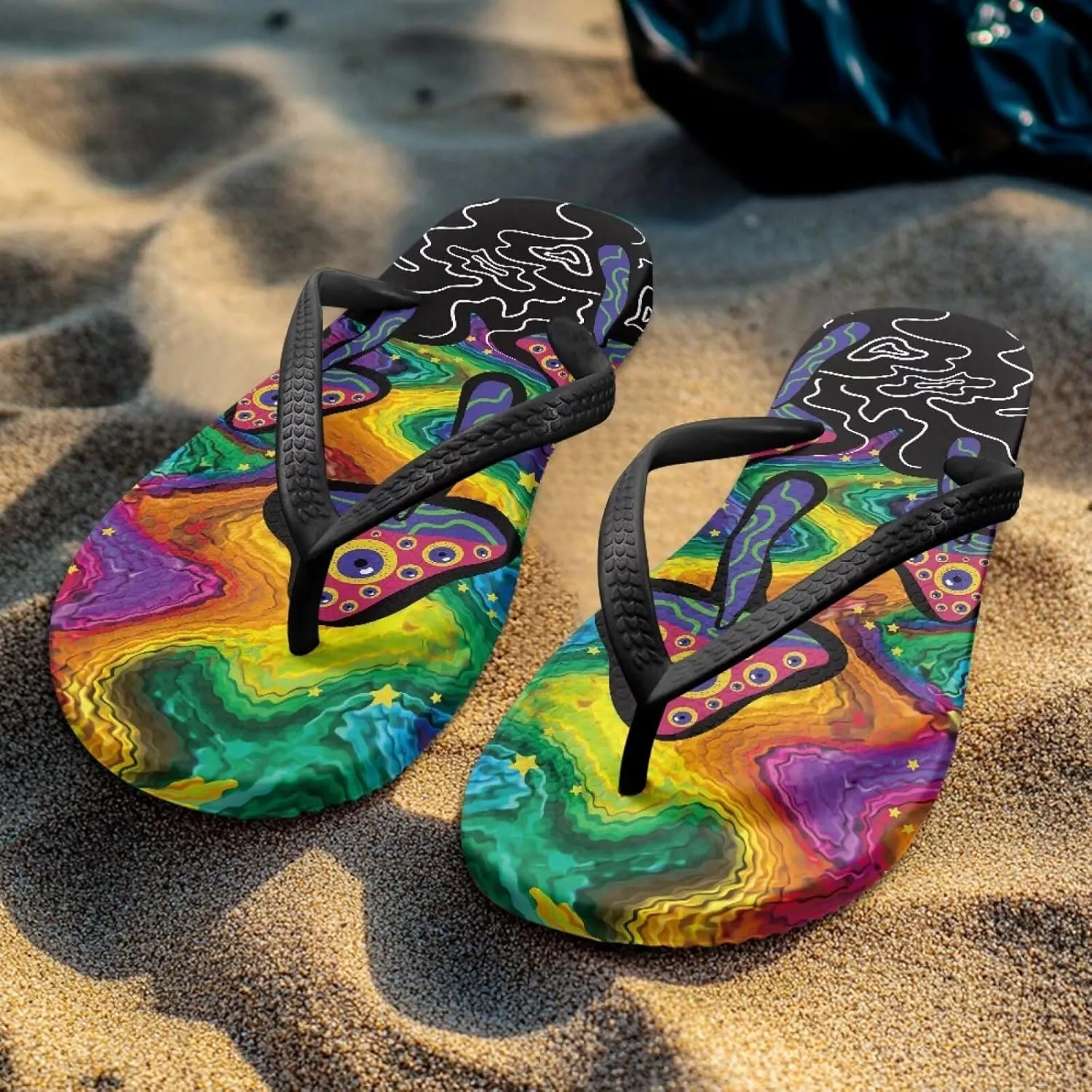 Womens Thong Flip Flop Flat Sandals Non-Slip Wide Width Beach Flip Flops Casual Bathroom Shoes