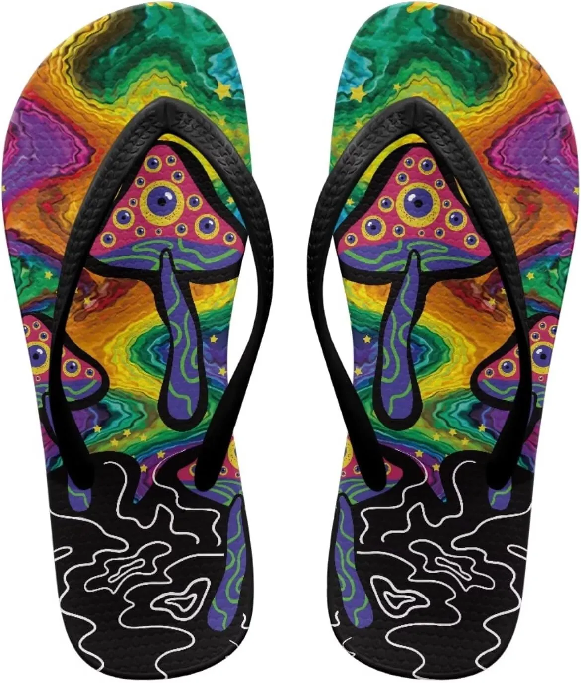 Womens Thong Flip Flop Flat Sandals Non-Slip Wide Width Beach Flip Flops Casual Bathroom Shoes