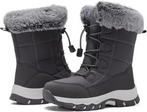 Women's Warm Winter Boots Waterproof Comfortable Snow boots for Cold Weather Mid Calf Insulated shoes