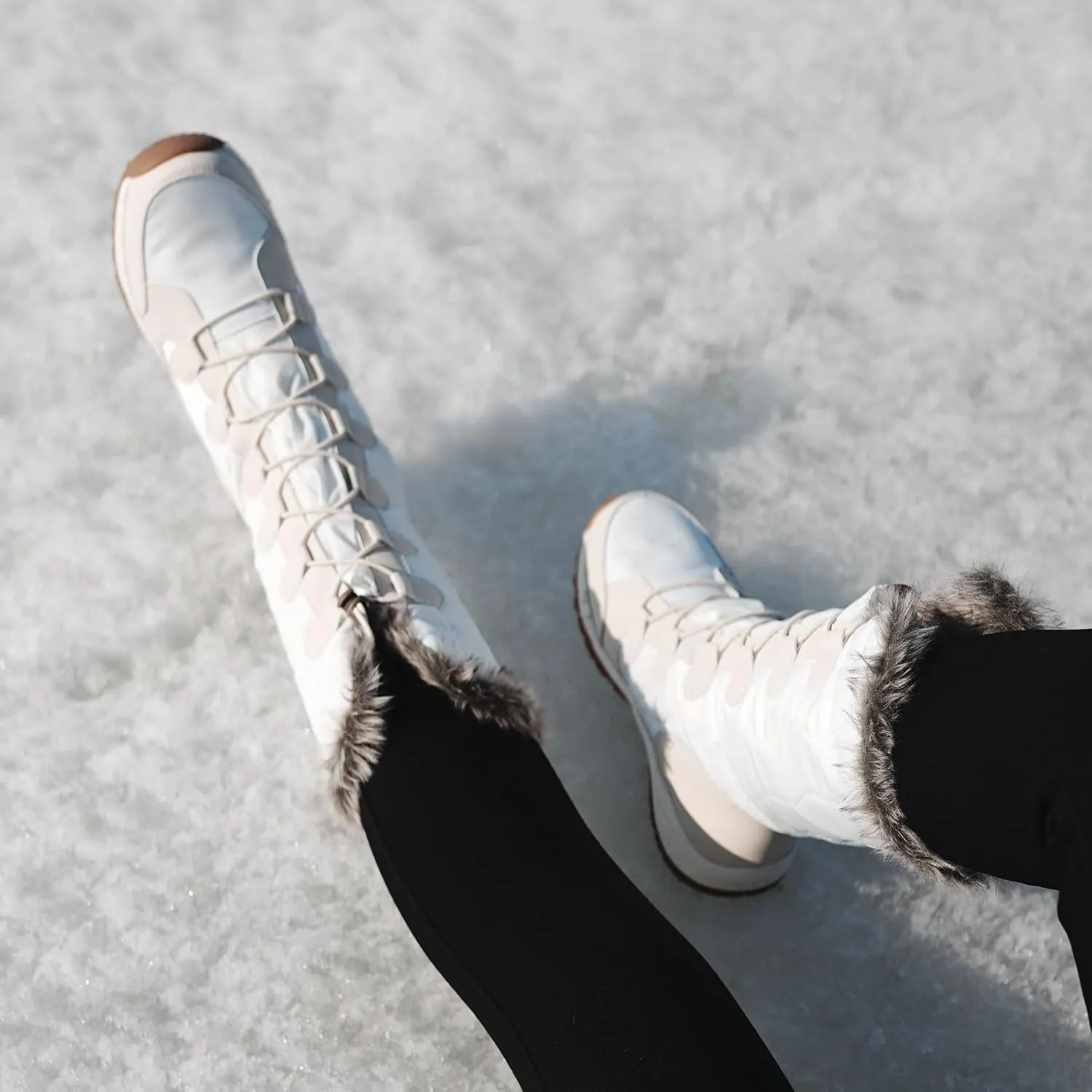 Women's Waterproof Long Snow Boots Winter Thinsulate Insulation Warm Fur Lined Anti-Slip Cold Weather Outdoor Footwear