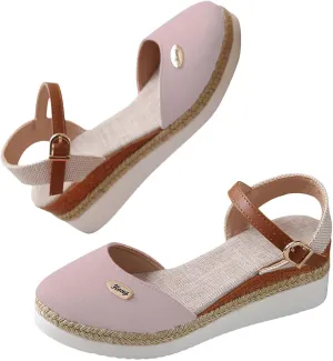 Womens Wedge Heel Sandals Open Toe Ankle Strap Dressy Summer Shoes Comfortable Platform Slides for Casual Beach Walking Outdoor Vacation Orthopedic Shoes for Women