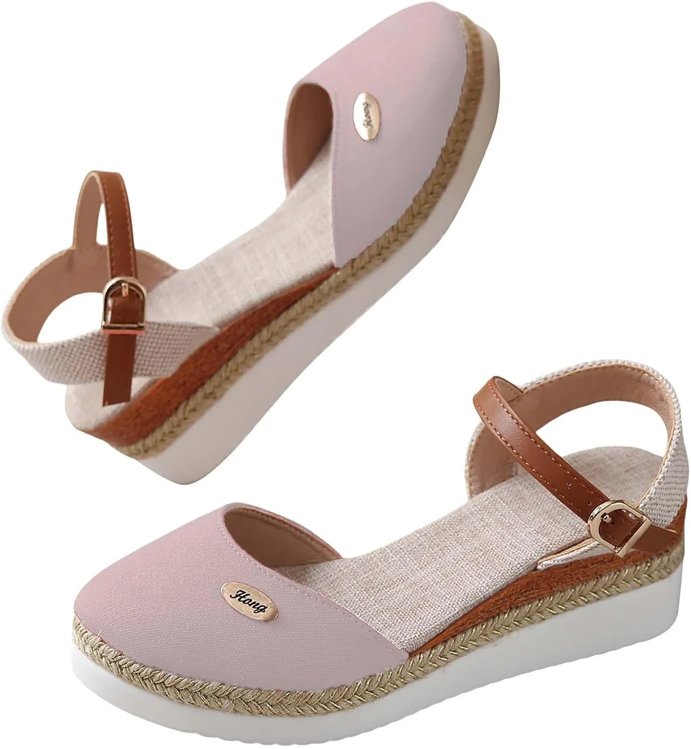 Womens Wedge Heel Sandals Open Toe Ankle Strap Dressy Summer Shoes Comfortable Platform Slides for Casual Beach Walking Outdoor Vacation Orthopedic Shoes for Women