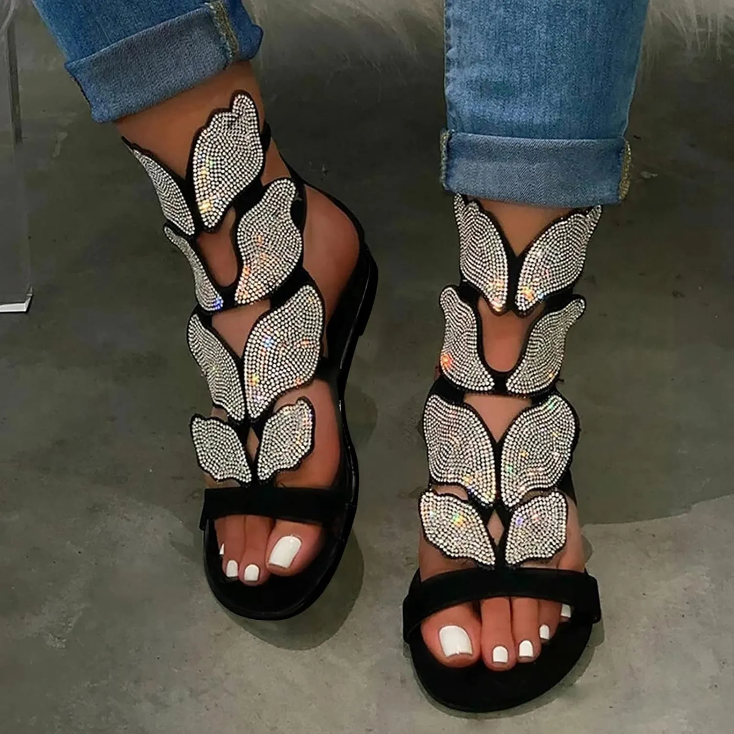 Women's Wedge Sandals Low Heel Bohemian Bohemian Flatsshoes Outdoor Memory Foam Insole Hot Summer Flip Flops Sandals