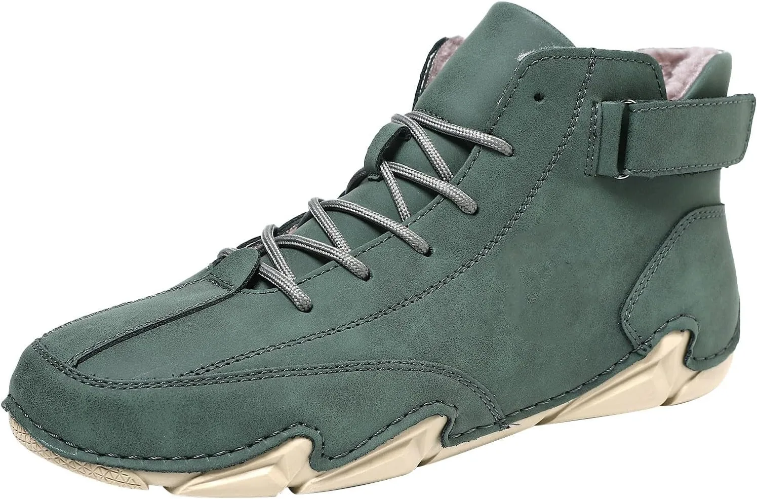 Womens Winter Non-Slip Plush Lined Walking Sneaker Lace Up Walking Shoes for Men