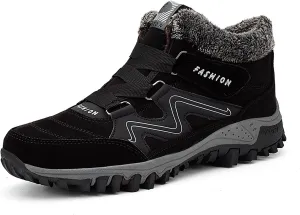 Womens Winter Snow Boots Warm Fur Lined Anti-Slip Ankle Booties Outdoor Walking Shoes Non-Slip Trekking Shoes