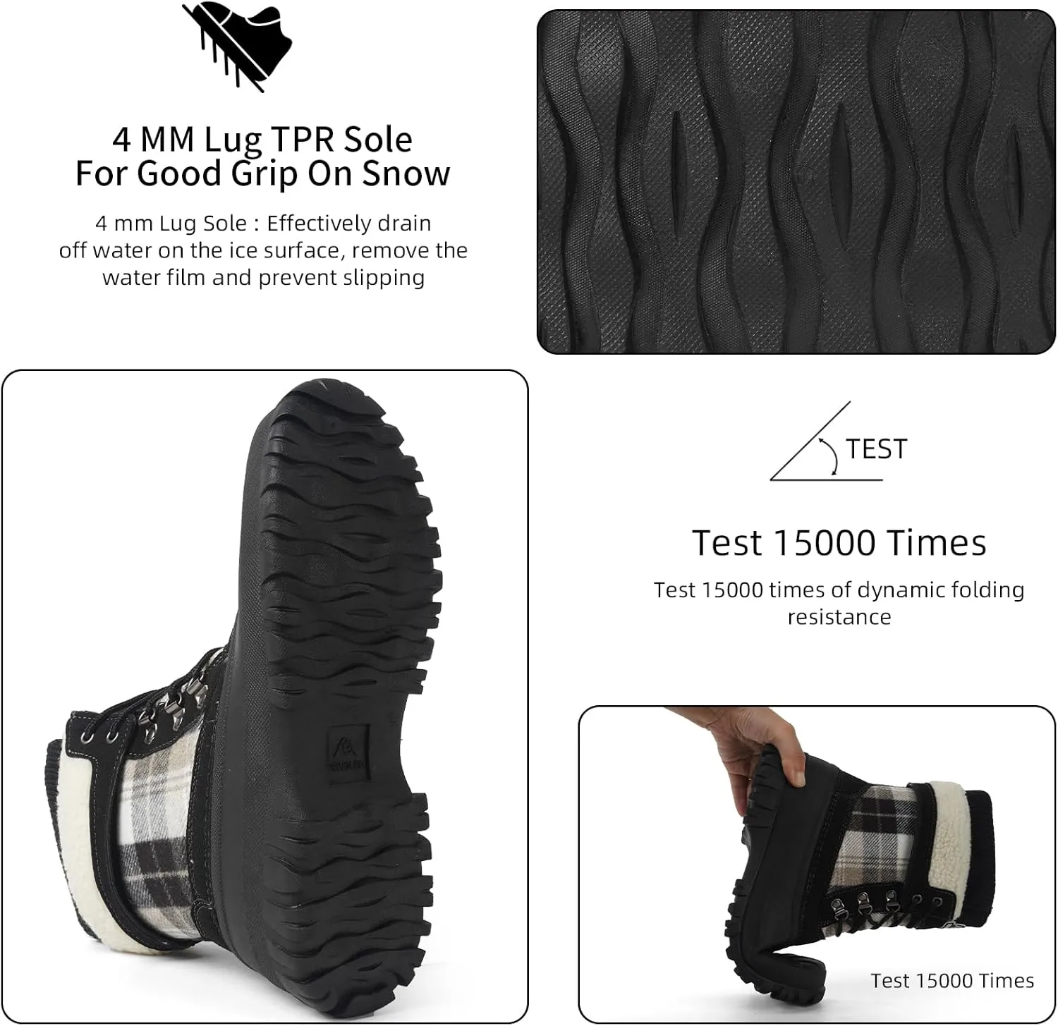 Womens Winter Snow Boots Waterproof Insulated Shell Duck Boots For Women Warm Boots Cold Weather