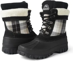 Womens Winter Snow Boots Waterproof Insulated Shell Duck Boots For Women Warm Boots Cold Weather