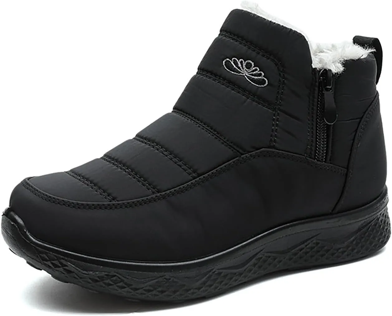 Womens Winter Snow Boots Women Ankle Booties Warm Fu𝐫 Lined 𝐖aterproof Insulated Slip On Outdoor Shoes
