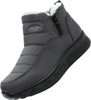 Womens Winter Snow Boots Women Ankle Booties Warm Fu𝐫 Lined 𝐖aterproof Insulated Slip On Outdoor Shoes