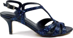 Womens/Ladies Francie Wide Sandals (10) (Navy)