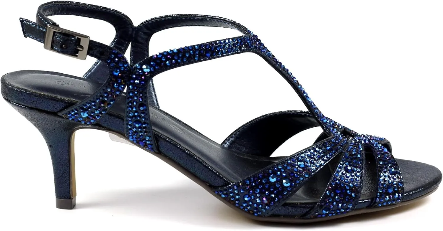 Womens/Ladies Francie Wide Sandals (8) (Navy)