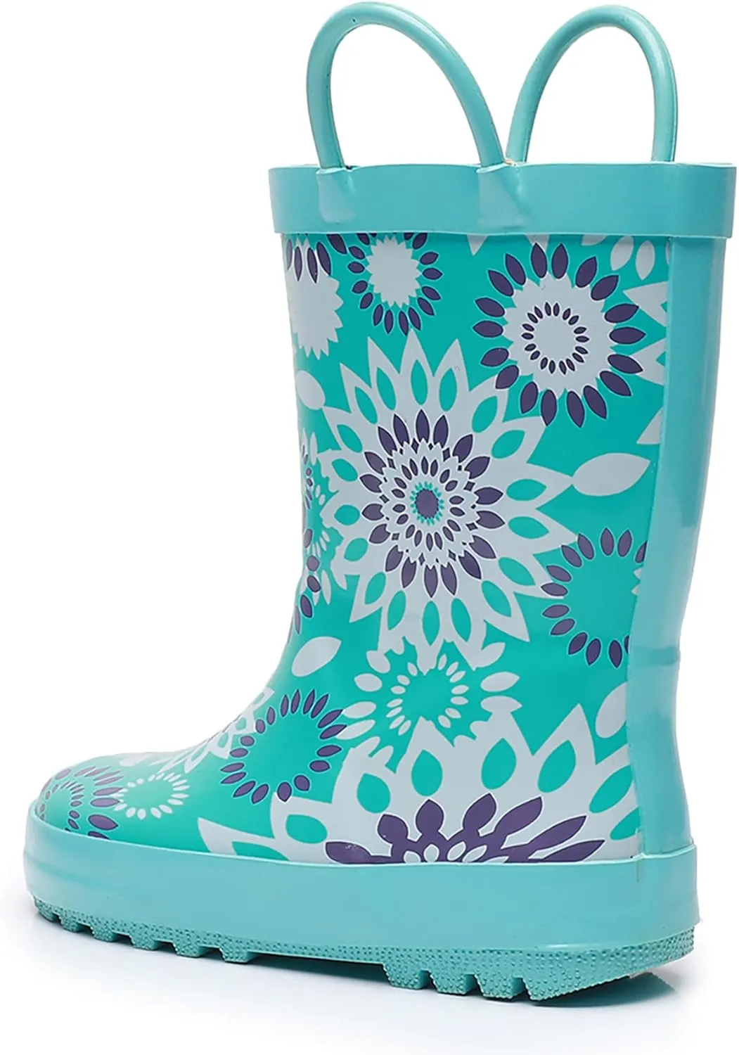 WTW Toddler and Kids Rain Boots Unisex-Child Waterproof Rubber Rain Boots with Easy-On Handles in Fun Patterns for Girls and Boys (Toddler/Little Kid/Big Kid)