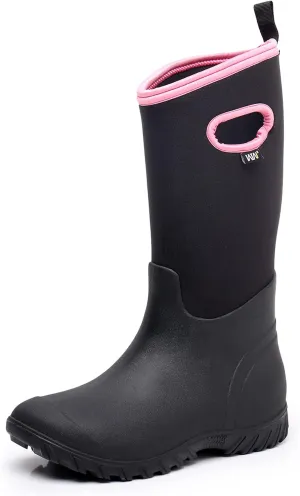 WTW Women's Rubber Rain Boots 100% Waterproof Insulated Neoprene Garden Mud Boots Outdoor Hunting Snow Boots for Women